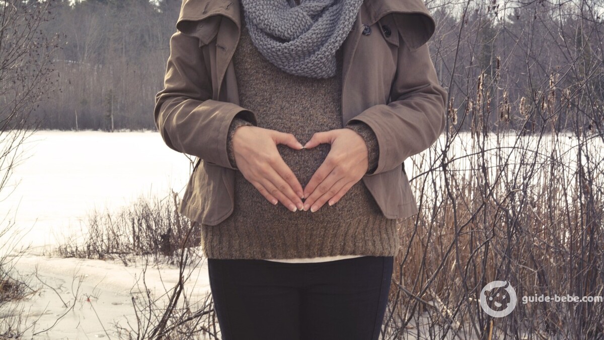 Femme enceinte hiver