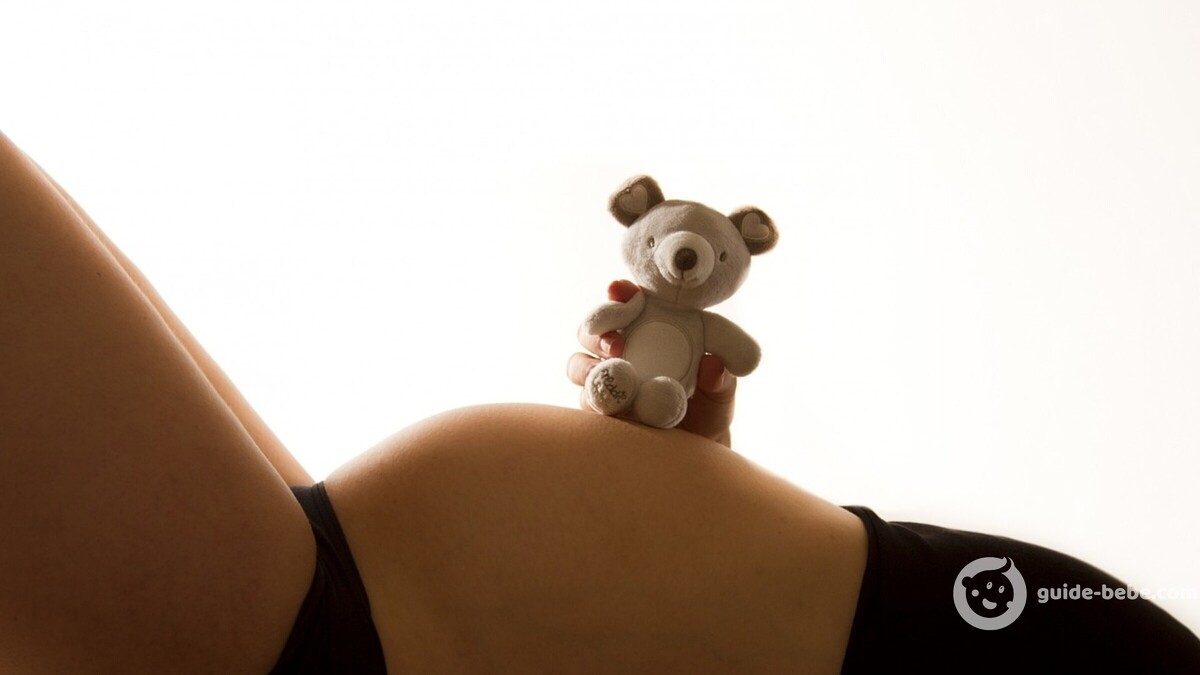 Ventre femme enceinte nounours